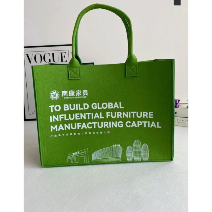 毛氈手提袋定制印刷logo圖公司禮品企業(yè)包裝袋大容量便攜